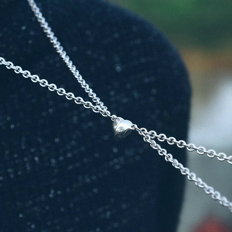 Stainless Steel Heart Nk Chain Necklace Magnetic Necklace Couple