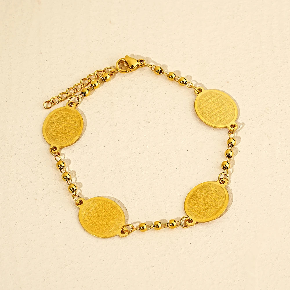 Wholesale Rosary Religious Stainless Steel Gold Arabic Pendant Beaded Islamic Jewelry Muslim Allah Bracelet
