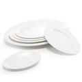 Unbreakable Manufacture Dinnerware Plastic White Melamine Oval Dinner Plates for Restaurant