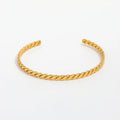 High End 18k PVD  Gold Plated Stainless Steel Knit Cuff Bracelet for Women Wholesale Jewelry
