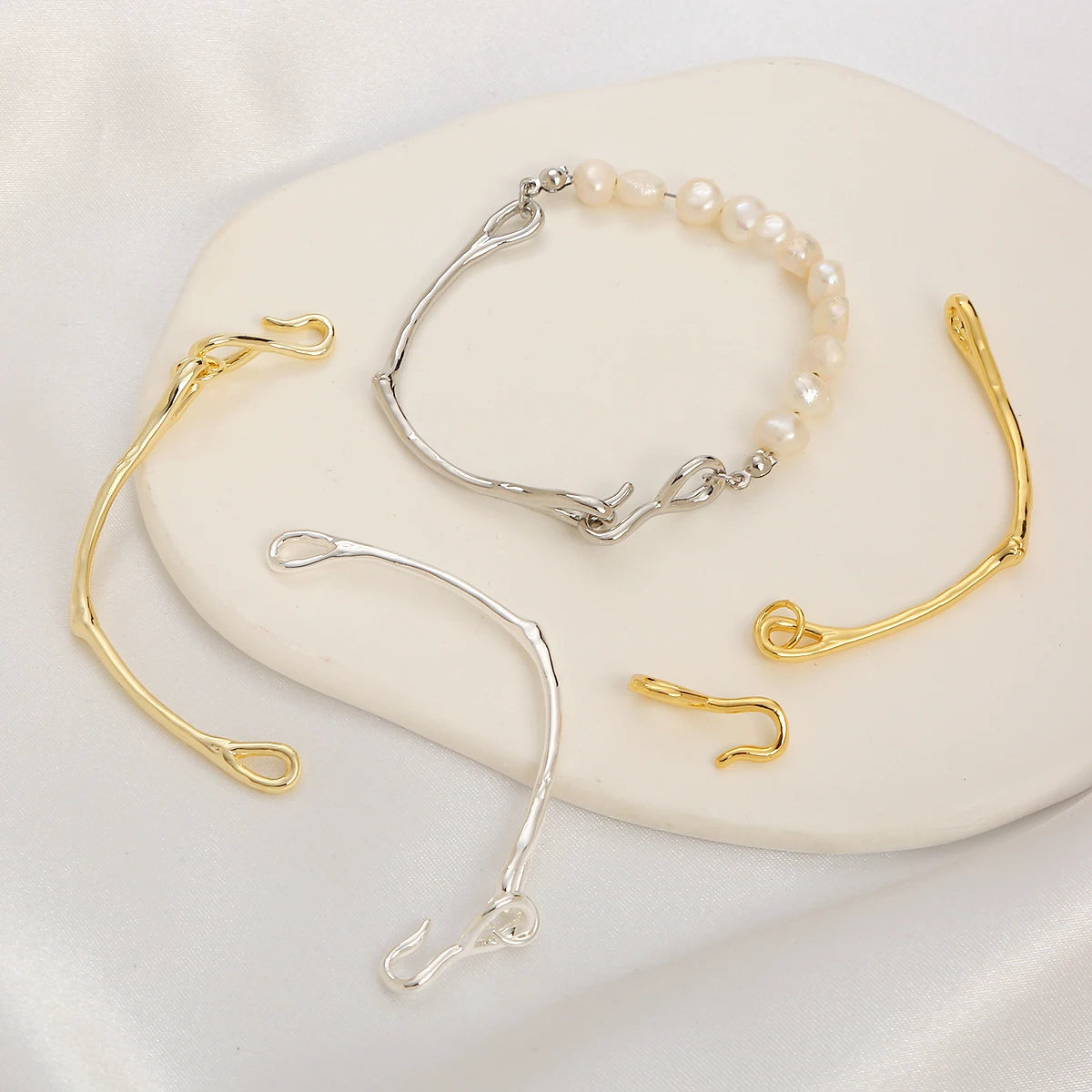 18K DIY Personalized Vintage Beaded Fashion Brass Gold Plated Designer Jewelry Accessories Semi-finished MR.GUAN ZJ0506
