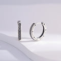 Wholesale Earrings Jewelry Thai Silver Round Cross Huggie 925 Sterling Silver Fine Jewelry Earrings