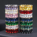 C7532 Fine Jewelry Factory Wholesale Hip Hop 925 Sterling Silver Full Baguette Cut CZ Diamond Gemstone Eternity Band Ring
