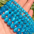Wholesale 4/6/8/10/12MM Natural Semi Gemstone Lake Blue Color Cats Eye Stone Round Loose Beads Kuoyu F00227 for DIY Jewelry