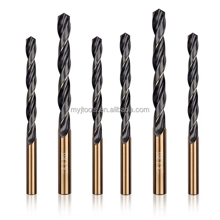Double Color Stainless Steel Use HSS M35 Twist Drill Bit with Parallel Shank