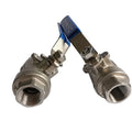 Screw Ends Full Port 1000WOG  Stainless Steel Material 2PC Ball Valve with Handle