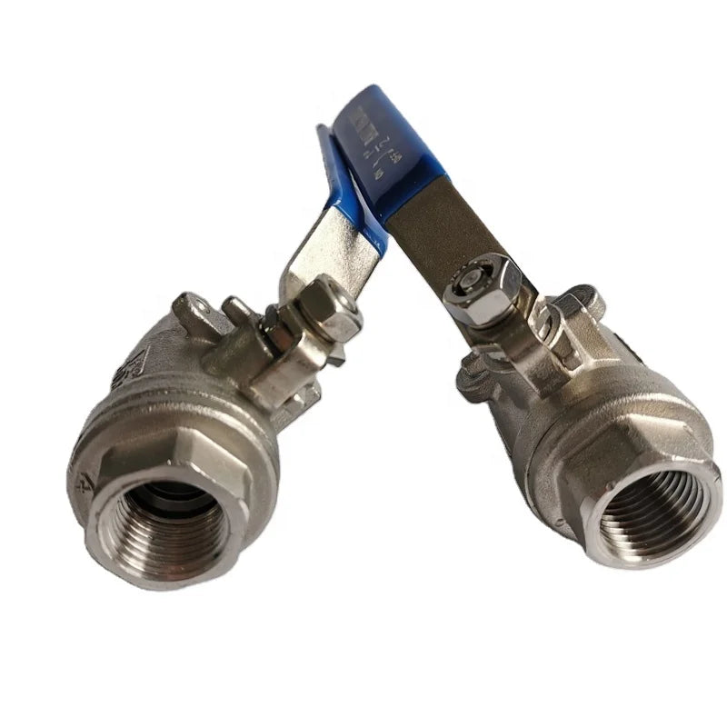 Screw Ends Full Port 1000WOG  Stainless Steel Material 2PC Ball Valve with Handle