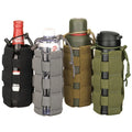 Tactical MOLLE Water Bottle Pouch Nylon Canteen Cover for Outdoor Travel Universal Kettle Holster with Quick-Release Straps