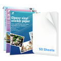Vinyl Inkjet A4 Glossy for Transparent Matte Printer Waterproof Sheet Printable Stickers Adhesive Sheets Custom Sticker Paper