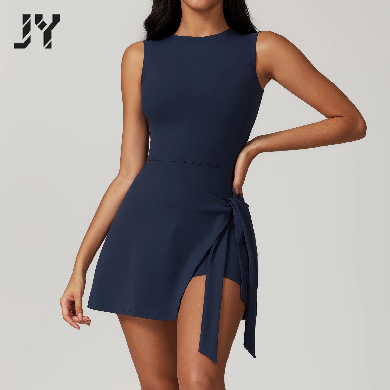 JY Custom logo Jumpsuits New Women's Gym SportsTennis Skirt Quick Drying Yoga Skirt Two-piece Sheath Skirt Fitness Suit