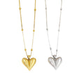 Fashion Hot Selling Stainless Steel Wholesale Jewelry Tarnish Free 18K Gold Plated Heart Pendants and Charms Ladies Necklace