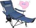Woqi Outdoor Camping Chair Lightweight Foldable Portable Recliner Nap Couch Accompany Bed for Travelling Custom Logo