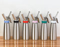 1-Pint / 500 mL Eco-Friendly Stainless Steel Cream Whipper Leak-Free Canister 3 Decorating Nozzles Cleaning Brush Dessert Tools