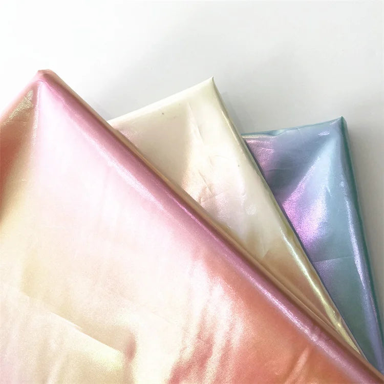 100% Polyester Taffeta Fabric with Dazzling Gilding Gold Blocking Bronzing for Girls' Down Jacket Outdoor Fashion Accessory