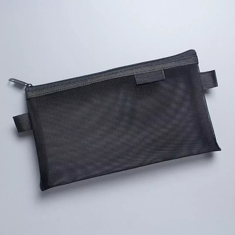 Personalised Monogrammed Cosmetic Makeup Bag Transparent Mesh Pouch