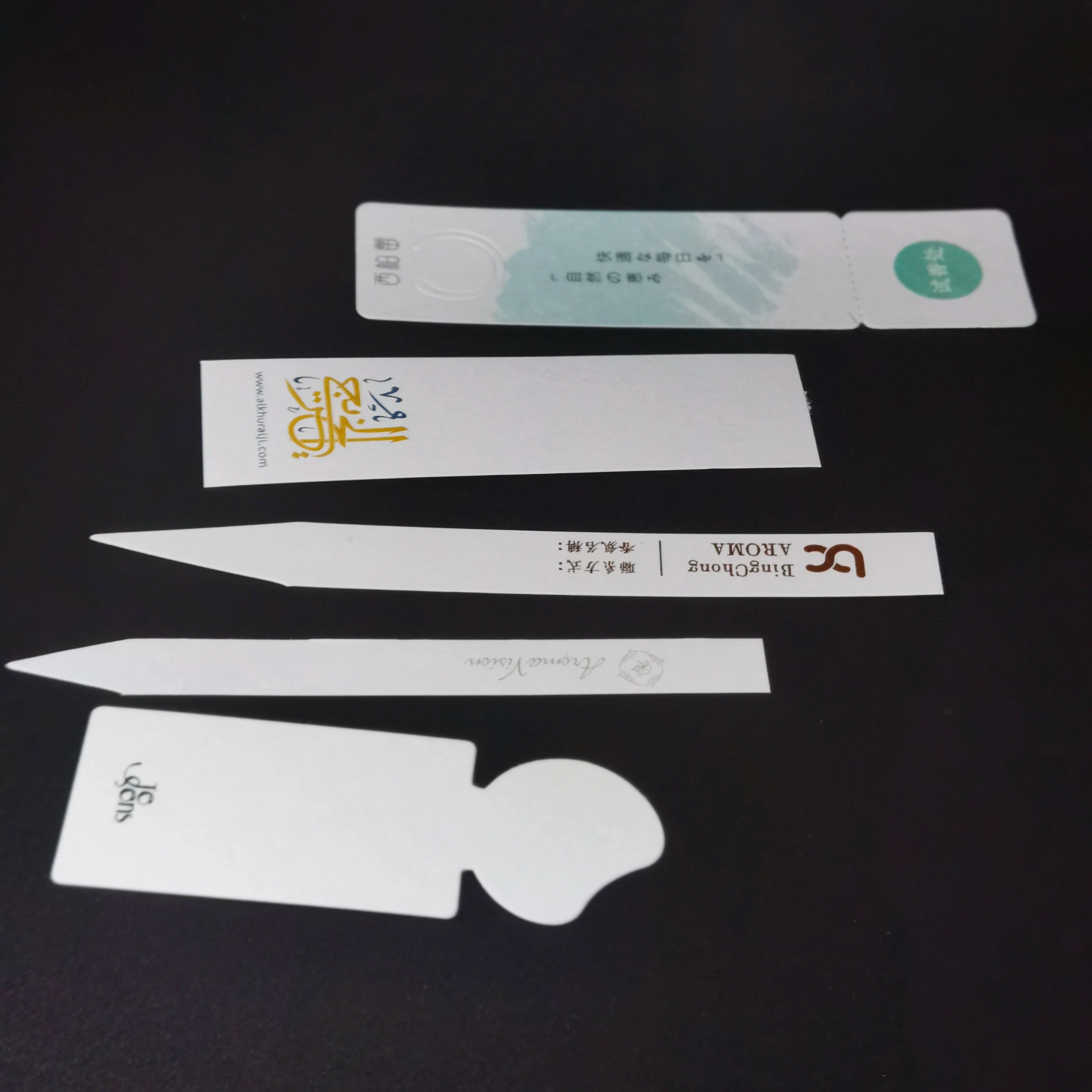 Custom Absorbent Perfume Oils Test Paper Logo for Smellings Strips Fragrance Blotter