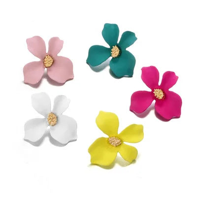 Factory Hot Sale Beautiful Earring Colorful Bohemia Earrings Flower Stud Earrings for Women Girls Gift