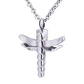 Stainless Steel Dragonfly Cremation Urn Pendant Jewelry Ash Keepsake Memorial Charms Holder Dragonfly Pet Human Necklace Locket