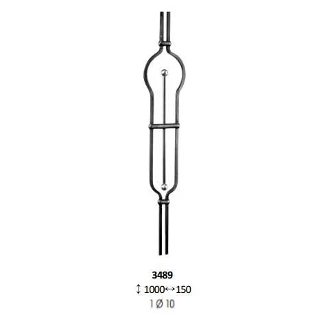 Ornamental Wrought Iron Staircase Parts  for Staircase Railing Handrail Balcony Balustrade Gate Fence Parts