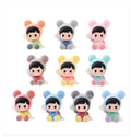 Hot Sale Cute Ornament Micro Landscape Decoration Mini Figurines Miniature 3D Rabbit Girl Boy Flock Cartoon Crafts for Blind Bag