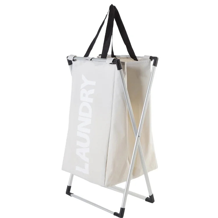 Wholesale Laundry Baskets Divided Movable Stand Laundry Foldable Basket for Laundry With Handle