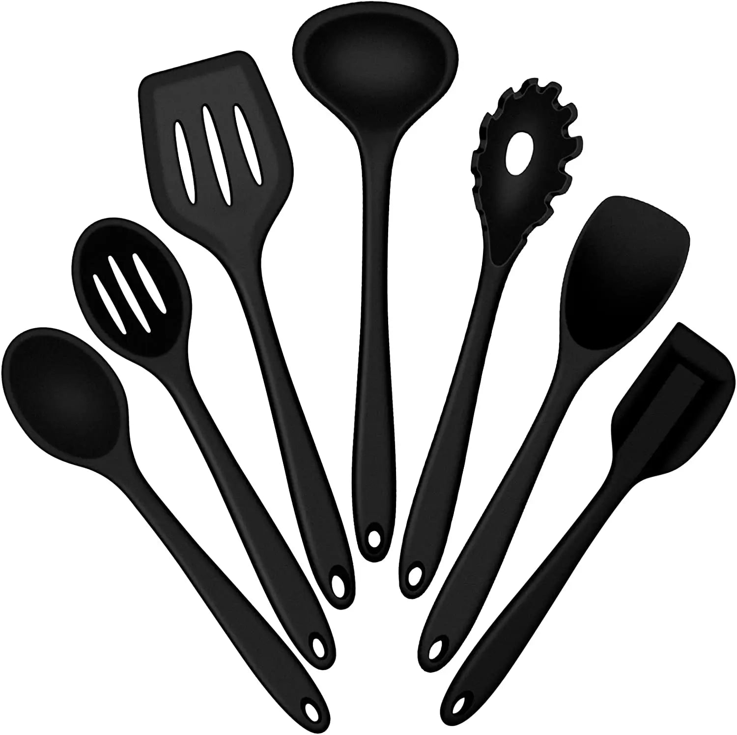 2025 Hot Sale Kitchen Accessories Quality Non-stick Full Silicone Cooking Kitchen Utensils Spatula Set