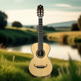 New Arrival FR 36-Inch Handmade Classical Guitar with High-Gloss Solid Spruce Top Rosewood/Mahogany 19th Century Style