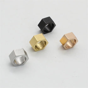 Yudan Jewelry Wholesale Stainless Steel Hexagon Spacer Bead Charm