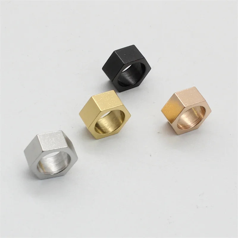 Yudan Jewelry Wholesale Stainless Steel Hexagon Spacer Bead Charm