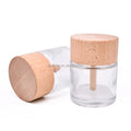 Empty air Cleaner Container Reed Diffuser Glass Bottle With Bamboo Lid