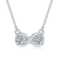 925 Sterling Silver Love Heart Crystal Pendant Necklace D Color VVS Moissanite Trendy for Women Girls Wedding Engagement Party