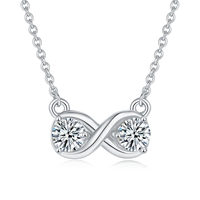 925 Sterling Silver Love Heart Crystal Pendant Necklace D Color VVS Moissanite Trendy for Women Girls Wedding Engagement Party