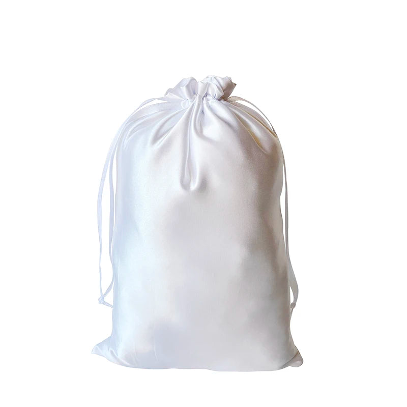 Custom Logo 8x12 Inch Soft Silk Drawstring Lingerie Bags Multi Colors Satin Underwear Pouches for Travel