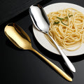 Stainless Steel Serving Spoon Thickened mango Spoon Long Handle Hotel Household Large Spoon