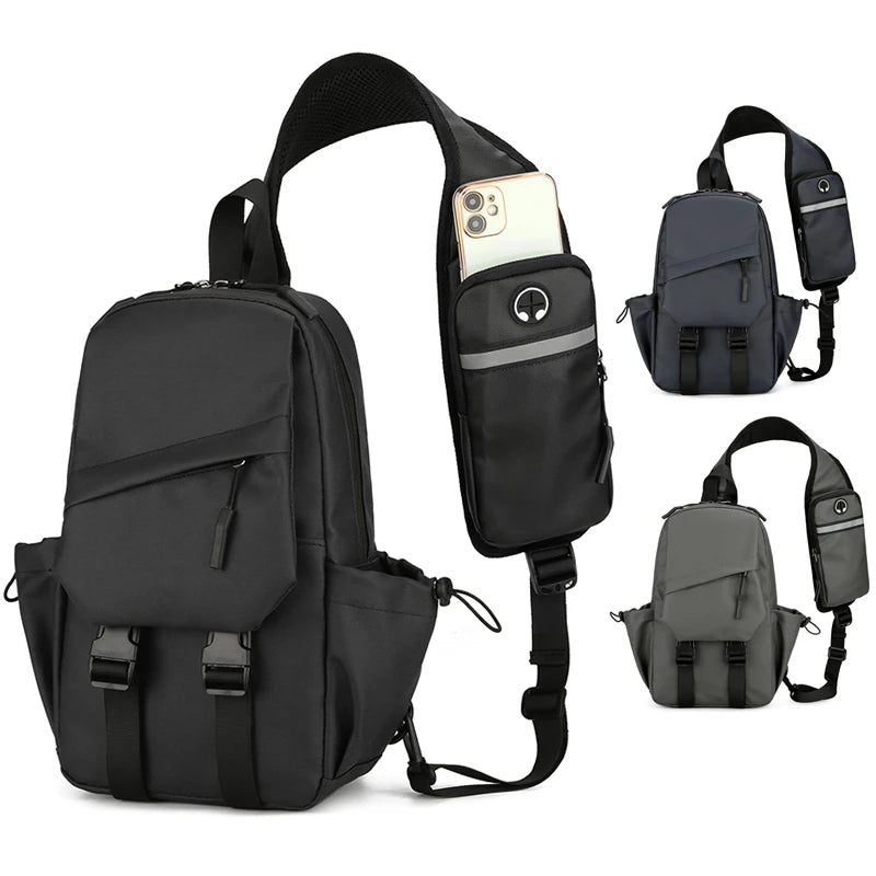 OEM Factory Cheap Customized Logo Men's Crossbody Chest Bag Button Lightweight Waterproof Outdoor Sports Fashion Casual Waist
