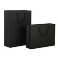 Custom Logo Black Cardboard Shopping Gift Paper Bag for Cosmetics Clothing Shoes and Tea Packaging Stock Paperboard Use