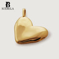 Mother's Day 18k Gold Plated 925 Sterling Silver Fine Jewelry Unique Heart Shape Locket Charm Necklaces Pendant Women