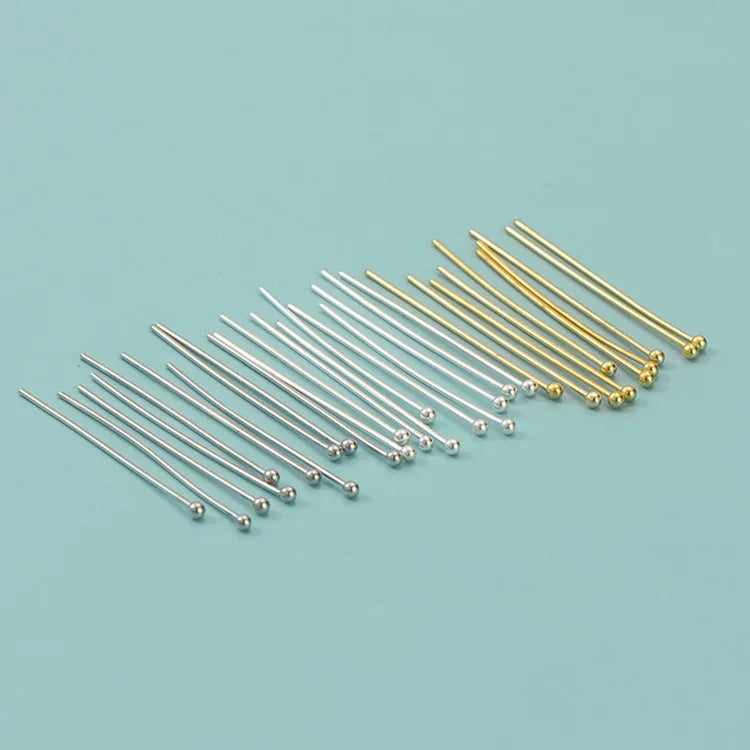 925 Sterling Silver Ball Head Pin & Needles Jewelry Handmade Diy Accessories