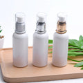 IBELONG Round Empty 100ml White Round Shoulder PET Plastic Bottle Skincare Facial Lotion Pump Cap