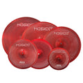 MOSICO Brand 14"Hihat+16'' Crash+18"Crash+20"Ride Red Color Mute Practice Cymbals