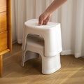 SHIMOYAMA Traditional Home Men's PP Plastic Stool Durable Thickened Anti-Slip Shoe Changing Stool for Bedroom Apartment Use