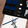 23pcs Nylon Bag Sketching and Drawing Pencil Set Kit for Art Enthusiasts