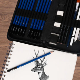 23pcs Nylon Bag Sketching and Drawing Pencil Set Kit for Art Enthusiasts