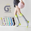 Women's New Design Gradient Compression Knee High Stockings Long Performance Summer Socks