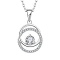 925 Sterling Silver Round Pendant Necklace Women'S 4.5mm D VVS1 Round Moissanite Fashion Pendant Clavicle Chain