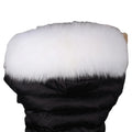 MWFur Winter Fashion Fox Fur Scarf Collar for Hood Outwear Trimming Winter Fashion  Fox Fur Collars for Women Down Denim Jacket