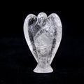 Hongzhuo Angel Figurine Christmas Decorative clear Quartz Crystal Ornaments Collectible Gift for Kids Crafts