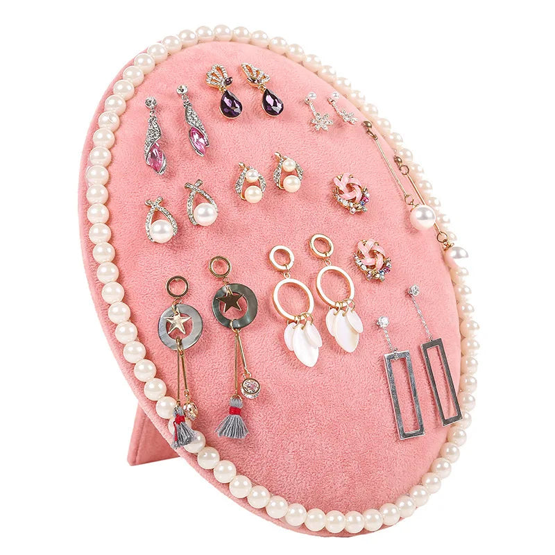 Oval Pearl Jewelry Display Stand Board Earring Necklace Stand Pendant Display Jewelry Store Display Stand