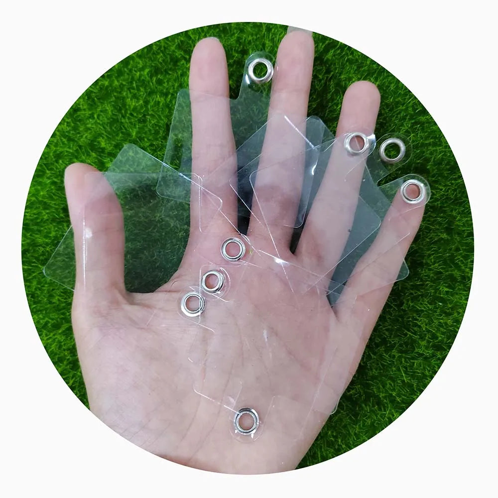 100pcs Transparent Flexible Phone Lanyard Cads Mobile Phone Clear Hanging Strap Patches Cord Clip