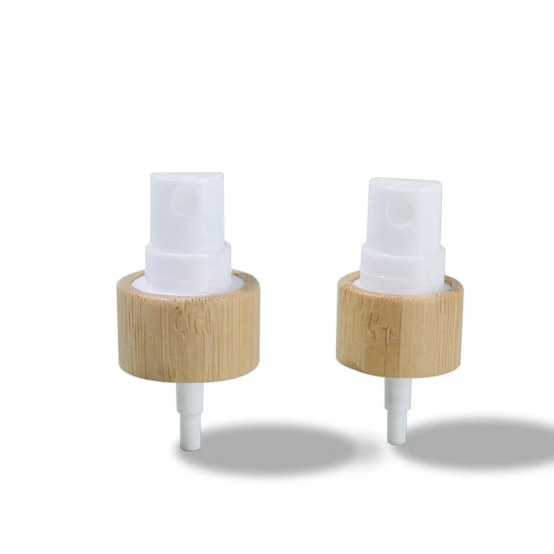 Wholesale Nature 18/410 & 20/410 Plastic Head Bamboo Mini Mist Spray Bottle with 18/410 & 20/410 Lids Bottle Caps & Closures